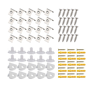 20PCS Metal Mounting Clips and End Caps with Screws for StarlandLed V Shape LED Aluminum Channel (For Asin"B01LL3S006""B01MCX0N15""B01MXERWHZ")